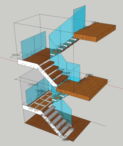 Kingston Project floating glass staircase design 252x300